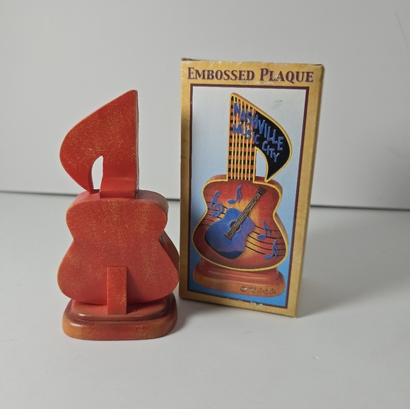 Nashville Tennessee music city Mini embossed plaque wood new - Picture 3 of 5